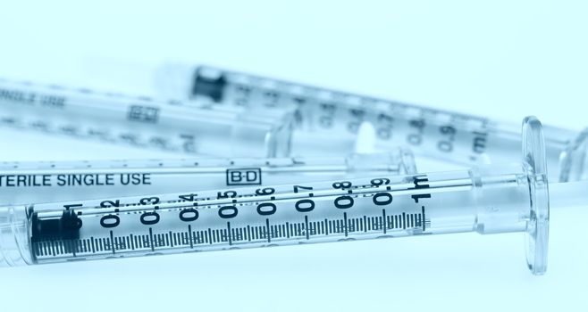 syringe. The medical tool intended for injections 
