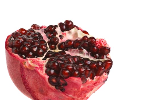 Pomegranate. Ripe fruit. It is isolated on a white background