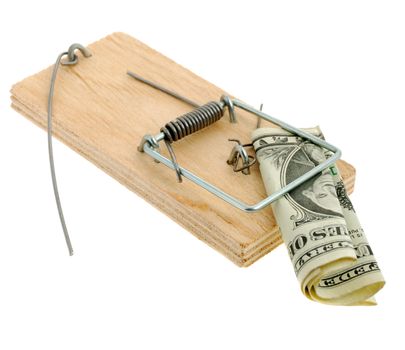 Mousetrap with dollar. The adaptation for catching mice and other fine rodents