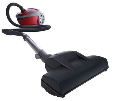 Vacuum cleaner. Devices for cleaning premises, it is isolated on a white background