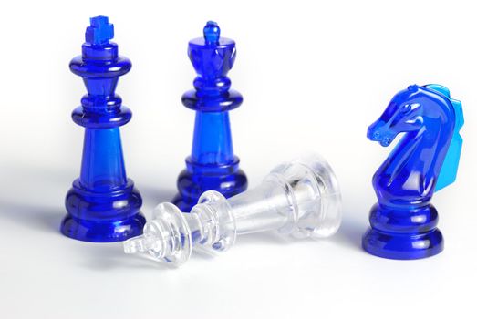 Chess. A logic board game. A material - glass