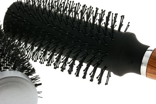 Hairbrush. The device isolated on a white background for combing