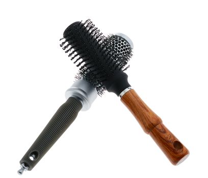 Hairbrush. The device isolated on a white background for combing