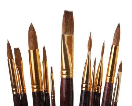 Paintbrush. Brushes for drawing. It is isolated on a white background