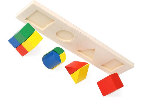 Logic toy. For children of preschool age. It is isolated on a white background