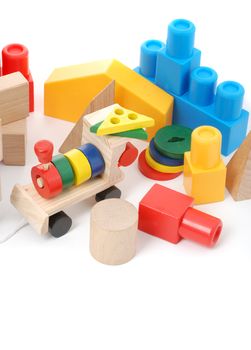 Logic toy. For children of preschool age. It is isolated on a white background