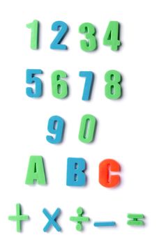 Set numeral . The image of the various figures, isolated on a white background