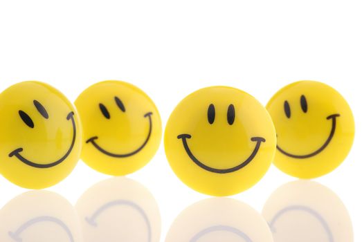 succes abstract. A smiling symbol from the plastic, isolated on a white background