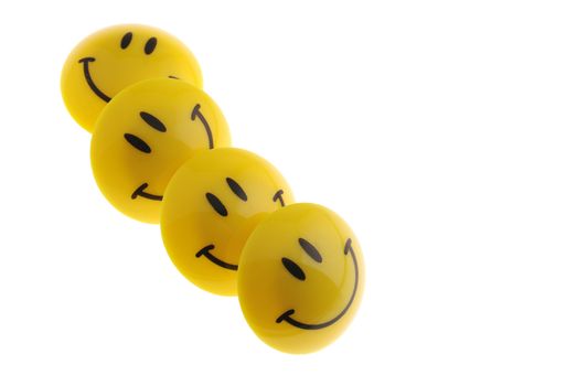 Smile. A smiling symbol from the plastic, isolated on a white background