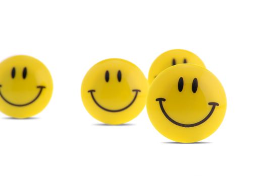 Smile. A smiling symbol from the plastic, isolated on a white background