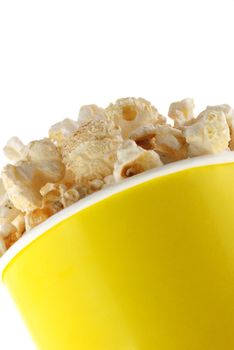 Popcorn. Grains of corn are isolated on a white background