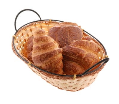 Croissant. A bakery product. A sweet roll it is isolated on a white background