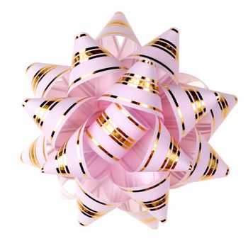 Decorative ornament from tapes. The details of ornaments isolated on a white background