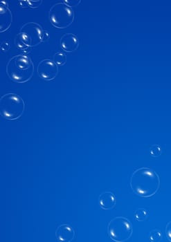 Soap bubbles. Background from beautiful spheres created from water