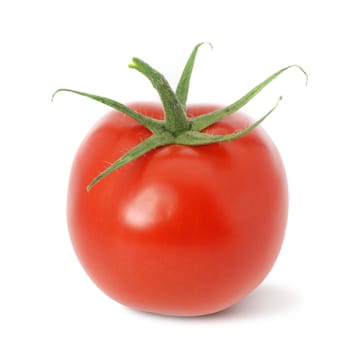 Tomato. It is isolated on a white background. A ripe vegetable.