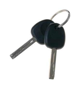 Keys from the car. Are isolated on a white background