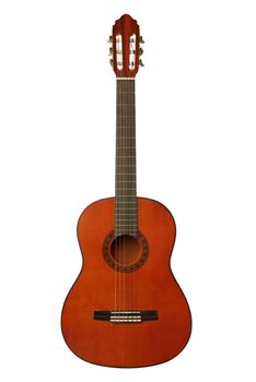 Guitar. An acoustic six-string guitar isolated by a plot a background
