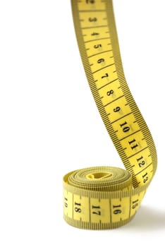 Measuring tape of the tailor. It is isolated on a white background