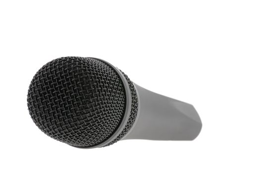 Microphone. The studio musical microphone isolated on a white background