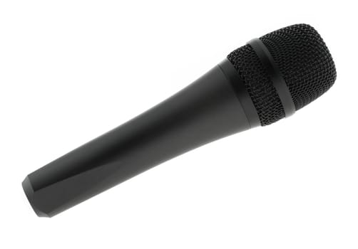 Microphone. The studio musical microphone isolated on a white background