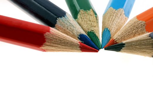 Color pencils. It is isolated on a white background