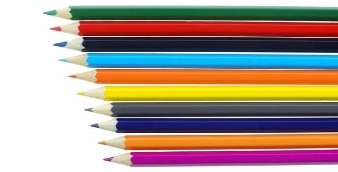 Color pencils. It is isolated on a white background