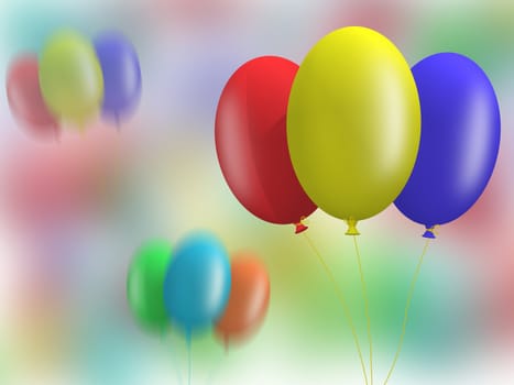 Balloons. Bright, colourful, celebratory balloons. Abstraction - a background