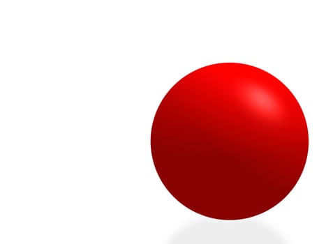 The red isolated sphere (high resolution) with a soft forward shadow