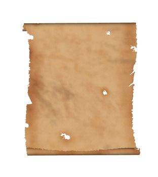 Ancient parchment with the twirled parties