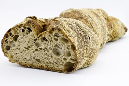 Fresh german bread on light background