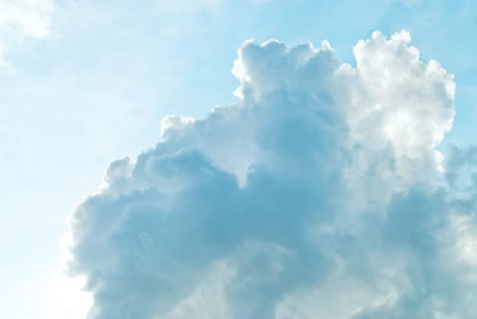 cumulus cloud on the blue sky in sunny day