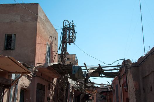 Typical Scenery In The Medina Of Marrakech, Morocco
