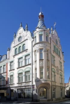 Tallinn. A building in a historical part of old city