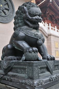 Chinese buddhist shrine in the city of Shanghai China