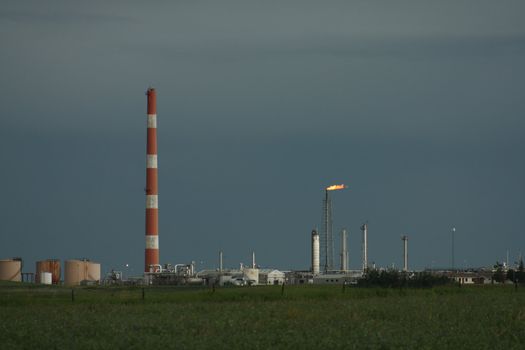 A petrolium or natural gas refinery