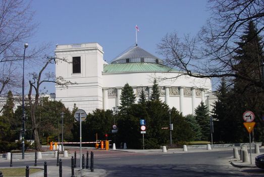 Diet house in Warsaw capitol of Poland on Wiejska street