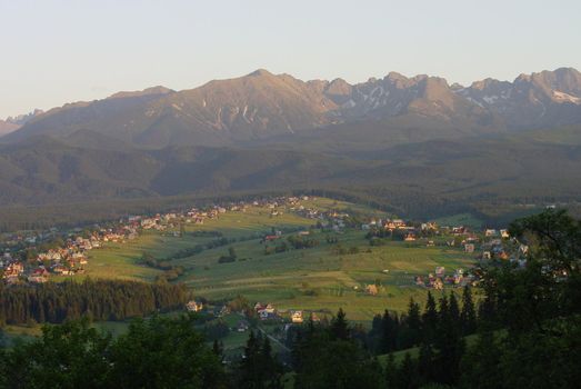 Tatra valley before sunset