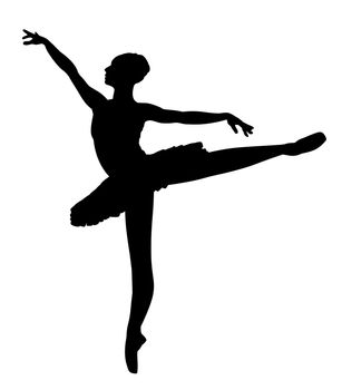 Silhouette of a ballet dancer