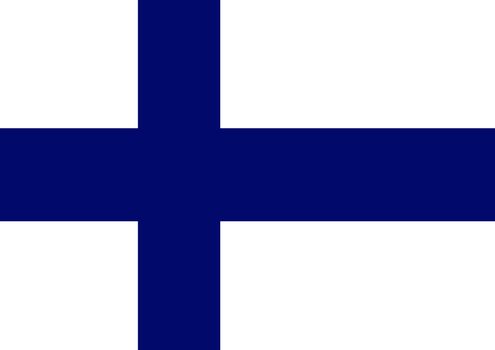 2D illustration of a flat Finland Flag