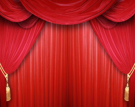 curtain of a classical theater 