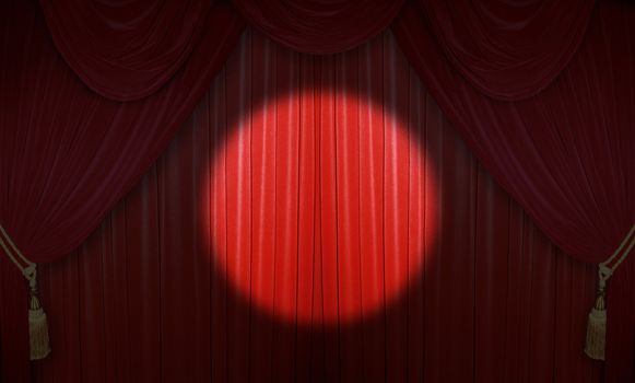 curtain of a classical theater 