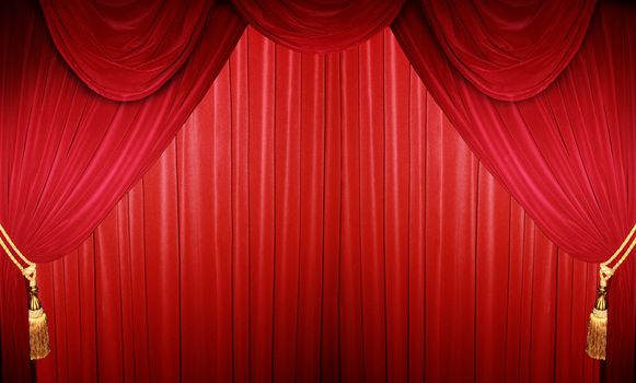 curtain of a classical theater 