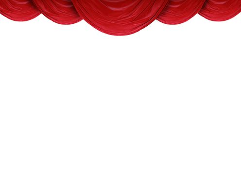 Red curtain of a classical theater 