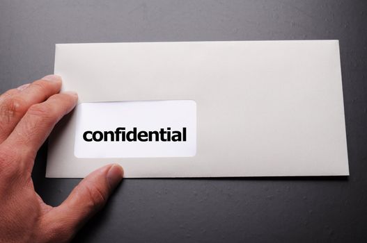 confidential or top secret letter showing business post concept