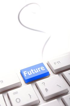 future key or keyboard showing forecast or investment concept