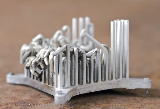 molten heat sink with nice depth of field