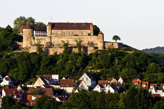 Castle Stettenfels in south west germany. The castle is situated on a small hill over the village Untergruppenbach