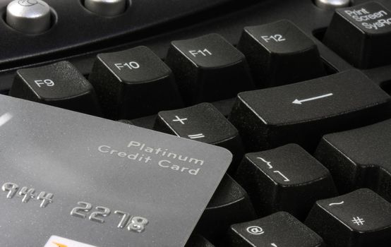 E-commerce Online shopping Credit Card and Keyboard