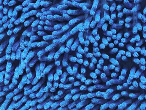 close up of blue microfiber