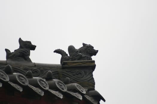 roof spirits in the temple of the white horse